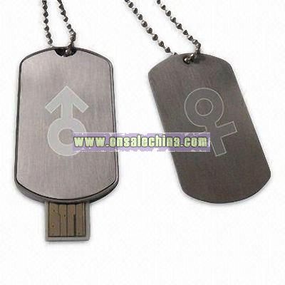 Stainless Steel Dog Tag USB Flash Drivers
