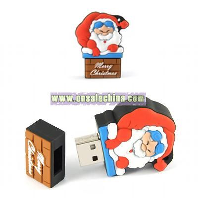 Santa Claus Merry Christmas USB Flash Memory Stick