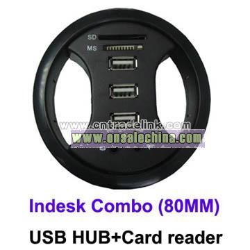 In-Desk Combo (USB Hub+Card Reader)