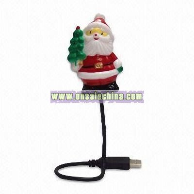 USB Santa Light with Flexible Cable and 7 Changing Colors