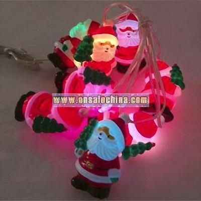USB Santa String with LED Color Changing Light