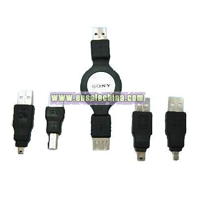 Auto retractable USB cable