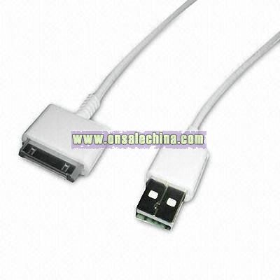 USB Cable with USB Female and iPod Connectors