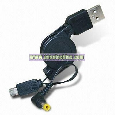Retractable USB A/M to Mini 5P Cable