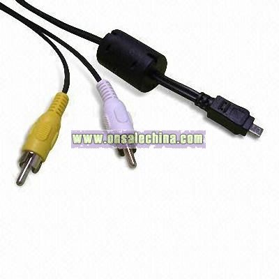 Mini USB Cable to Video Cable and AV Cable Assembly