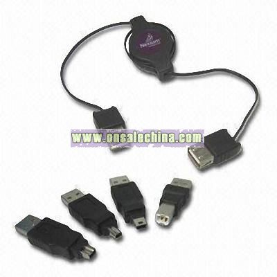 USB Retractable Cable with Logo Imprint
