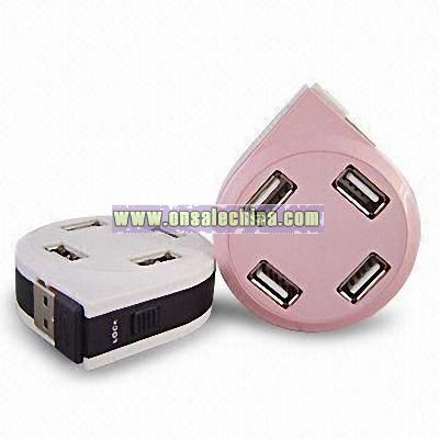 4-port USB 2.0 HUB with Automatic Retractable Cable