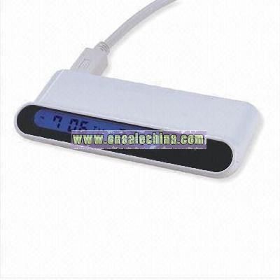 USB Hub with LCD Clock and Temperature Function