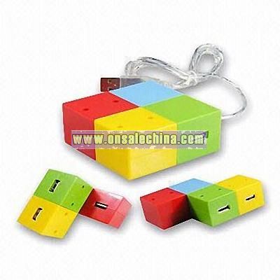 Cubic-designed Rotatable USB HUB