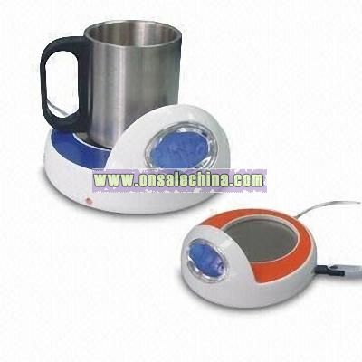 USB Cup Warmers with LCD Clock