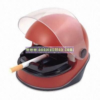 Helmet-style USB Electronic Ashtray with Red LED Indicator