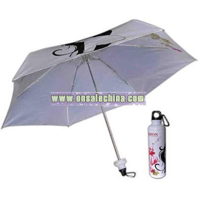 Five fold design bottle case umbrella