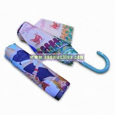 Sublimated Photo Printed Umbrella with Leather Slim Handle