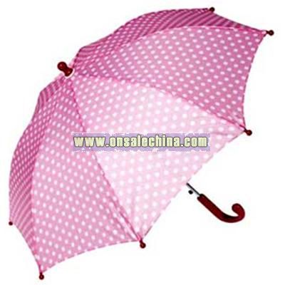 Pink Spotty Childs Umbrella