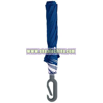 Dark Blue Foldable Golf Hook Umbrella
