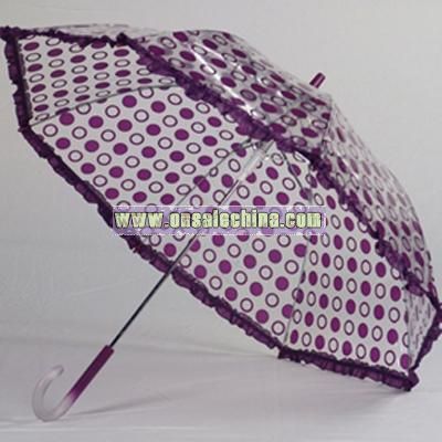 Polka Purple Ruffles umbrella