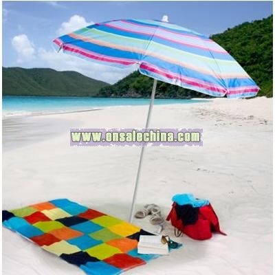 Stripe Sun Blocking Beach Umbrella