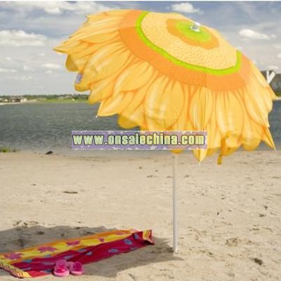 Sunflower Designer Beach Umbrella