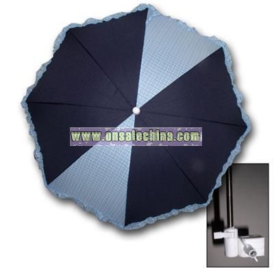 Plaid Stroller Umbrella