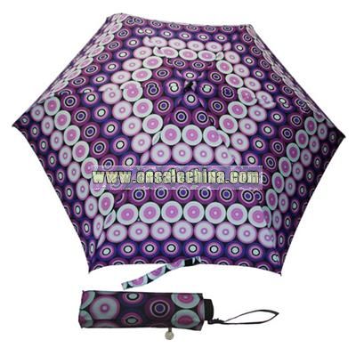 Compact Ultralite Purple Geo Umbrella