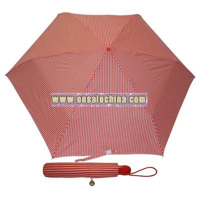 Compact Superslim Auto Open/Close Bunting Stripe Umbrella