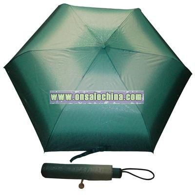 Compact Superslim Teal Glitter Umbrella