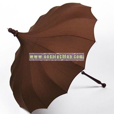 Signature Bella Pagoda Umbrella - Brown