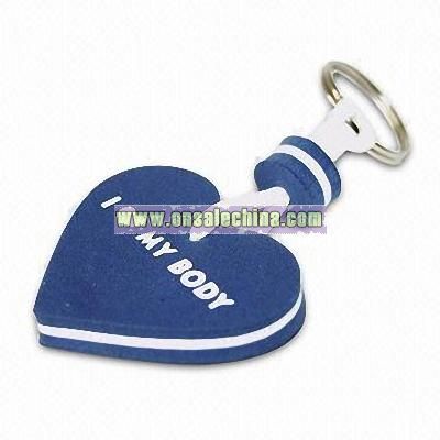 EVA Keychain with Heart Shape Design