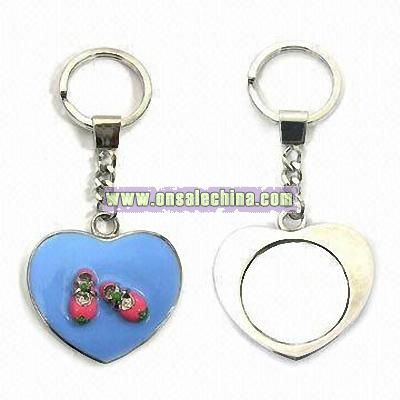 Heart-shaped Keychains with Mirror