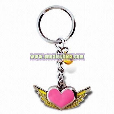 Fancy Winged Heart Keychain