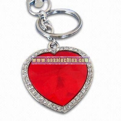 Fashionable Heart Design Metal Keyring