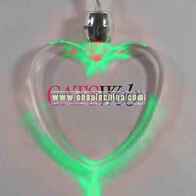 Green - Light up heart pendant necklace