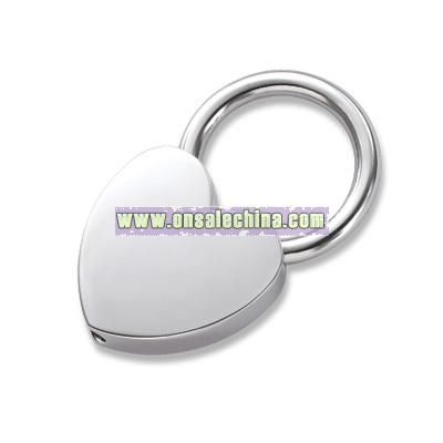 Silver Mini Heart Key Chain