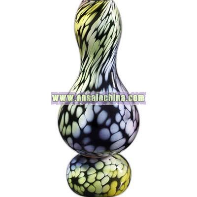 Handmade curvy glass vase
