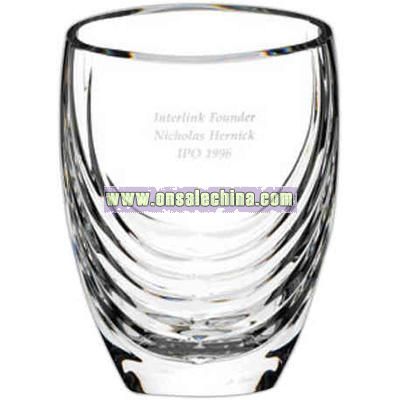Clear crystal vase