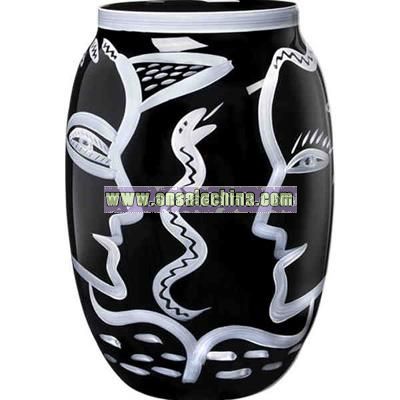 Handmade hand-painted vase