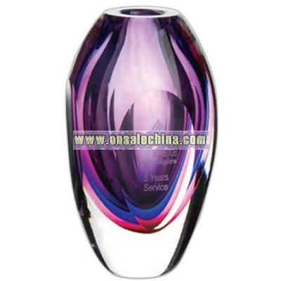 Optical glass vase