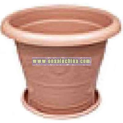 Straight plastic potting vase
