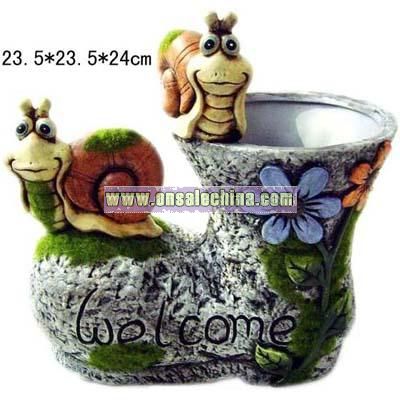 Ceramic Boot Animal Flower Pot