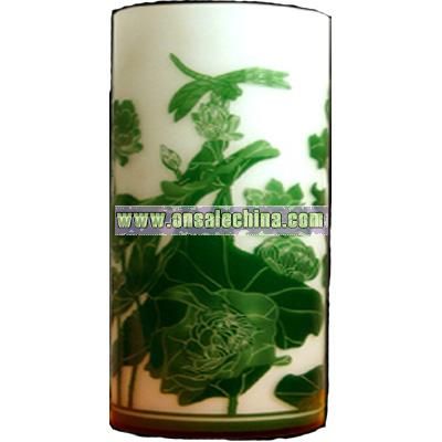 Embossed Glass Vase