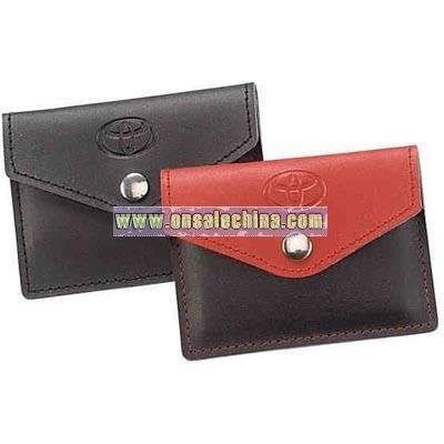 Letter style wallet with snap closure