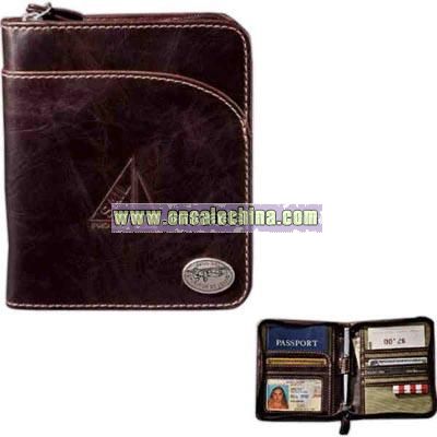 Brown UltraHyde travel wallet