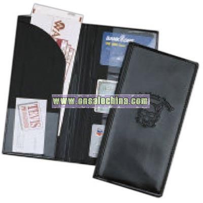 Castillian vinyl sealed and stitched travel wallet
