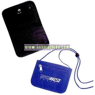Polyester neck wallet