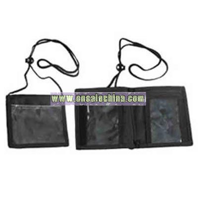 Badge holder and bi fold neck wallet