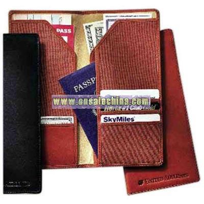 Cowhide - Bi-fold leather document holder