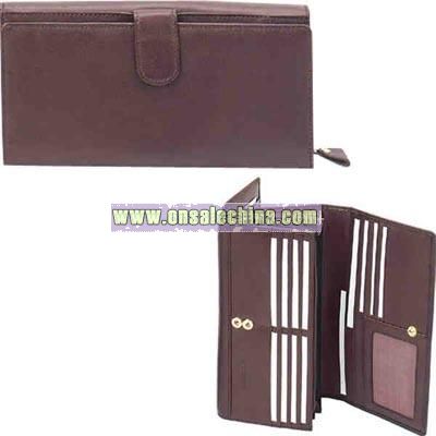 Genuine leather clutch wallet
