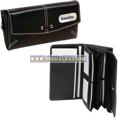 Ladies' genuine leather clutch wallet