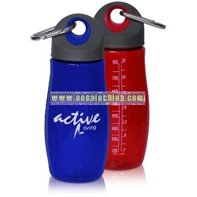 Plastic 32 oz Sports Bottle with Carabiner