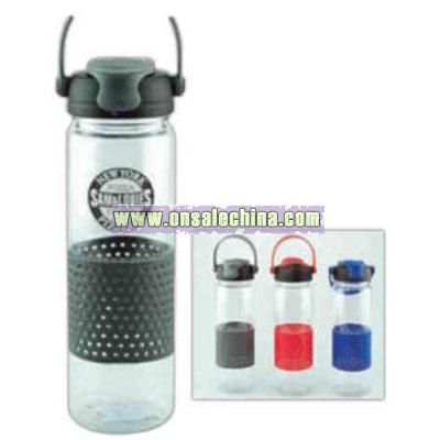 Polycarbonate 20 oz. sports bottle with mesh accent and handle